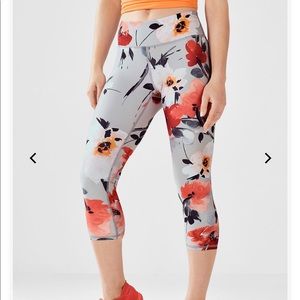 Fabletics floral leggings cropped